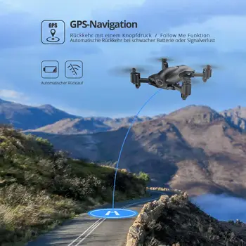 2 patareid Quadcopter Holytone165 Kokkupandav GPS Undamine 5G 2K HD Kaamera ja Koputage Lendavad Ringi Lennata Kõrgusel Hoidke Üks Klahv Start Live Video