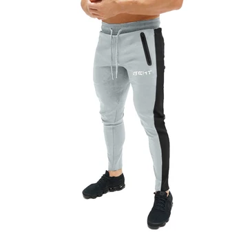 2019 Mood Meeste Spordisaalid Püksid Joggers Fitness Vabaaja Pikad Püksid Meeste Treening Kõhn Sweatpants Jogger Tracksuit Puuvillased Püksid