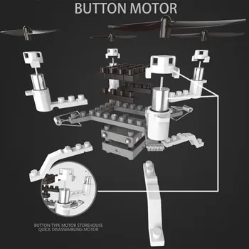 2019 täiesti Uus Loominguline DIY ehitusplokid RC Quadcopter MINI undamine Eemaldatav Klamber Undamine Õhusõiduki Mänguasjad
