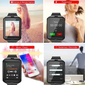 2020. aasta Aruka Vaadata Mehed Naised Koos SIM-TF-Kaardi Pesa Kaamera SmartWatch Bluetooth Teave Kellad Push Muusika Mängima, Android ja IOS
