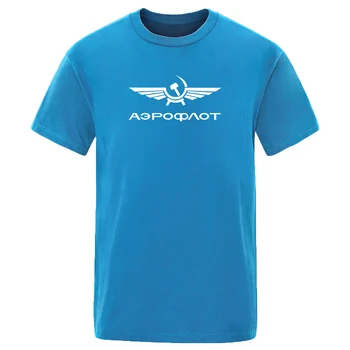 2020. aasta suvel Lihtne Prindi Mees, t-särgid tahked värvi t-särk top Aeroflot CCCP Tsiviillennunduse Nsv liidu ja Venemaa Õhujõud Hip-Hop riided