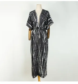 2021 Boho Seksikas Triibuline Sifonki trikoo Cover-ups Pluss Suurus Randa Kannavad Kimono Kleit Naistele Suvel Ujumistrikoo varjata