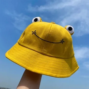 2021 Daamid Mood Konn Kopp Müts Suvel Väljas Matkamine Beach Kalapüük Müts Korea Armas Päike Müts Big Eye Kopp Müts Päike Müts