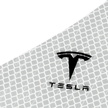 2021 Uued 4 Tk/Set Ukse Hoiatus Peegeldav Kleebised Logo Ohutuse Kokkupõrke-Kaunistamiseks Tarvikud Tesla Model 3 / Y