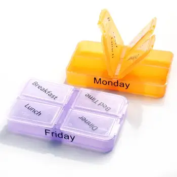 28 Võrgud 7 Päeva Pill Juhul Meditsiin Nädala Ladustamise Pill Tablett Sorteerija Box Konteineri Puhul Organiz Tervislik Care Tööriist