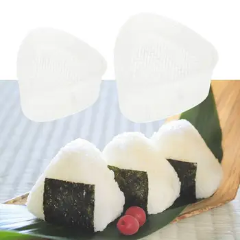 2PCS / Set Sushi Hallituse Läbipaistev Bento Teenetemärgi Kolmnurk Riisi Palli Hallituse Leibkonna Köök DIY Plastikust Non-stick Sushi Mudel