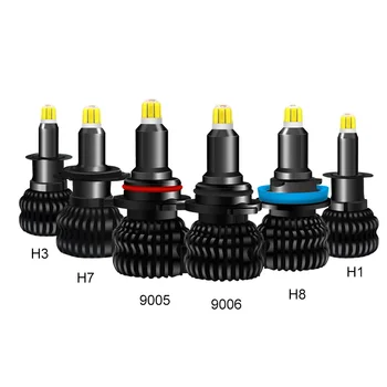 2x LED H1-H7, H8 H11 HB3 9005 HB4 9006 8sides 3D CSP kiibid Led-Esitulede Pirnid suure võimsusega Canbus silikageel diood Auto 12V Lamp