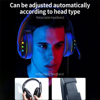 3.5 mm Juhtmega Mängimine RGB Headset Stereo Mängija Kõrvaklappide Jaoks Xbox Üks Nintend Vahetada PC Telefon Koos Mic Volume Control Mäng Kõrvaklapid