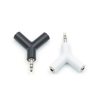 3,5 mm Y-tüüpi Splitter Heli Kõrvaklappide Mikrofoni Adapter Converter Üks Minut, Kaks Audio Mobiiltelefoni Adapterid