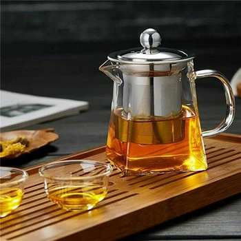 350-750ML Klaas kuumakindel Tee pot Kannu W Infuser Kohvi, Tee Set Taimsete Potid Lill Teekann, Piim, Mahl teekannud