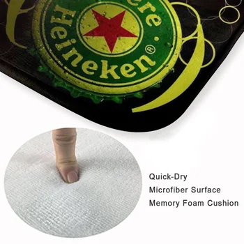 3D Heineken Õlu Trükitud põrandamatid, Uksega Koridor, Köök Põranda Matid, Matt libisemiskindlad matid, Lõhnatu ja Durable_xldp33