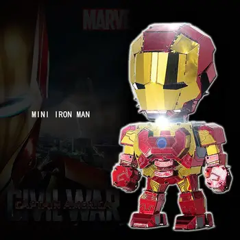 3D Metall Mudel Puzzle Avengers Iron Man Spiderman Kapten Ameerika Tegevus Joonis Haridus Laekuva Mudel Mänguasjad Lastele