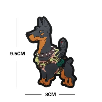 3D PVC Taktikaline Koer Logo Embleem Konks Tagasi Kummist Rõivad Koer Seljakott Patch Plaaster Ikoon, 8*9,5 cm