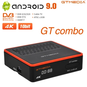 4k/8K Android DVB-TV BOX GTMEDIA GTCOMBO DVB-S2X+DVB-T2 H. 265 10 Bitti Satelliidi Maapealse TV-Vastuvõtja Dekoodri,M3U Googel Tuuner
