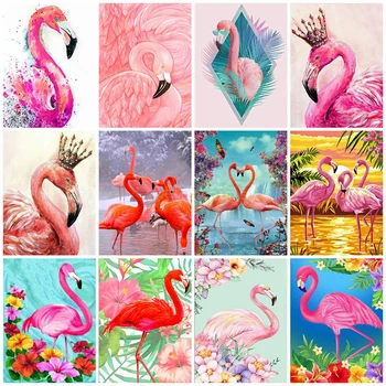 5D DIY Ring Diamond Maali Flamingo Täis Square Diamond Tikandid Loomade ristpistes Käsitöö Kunsti Kodu Kaunistamiseks