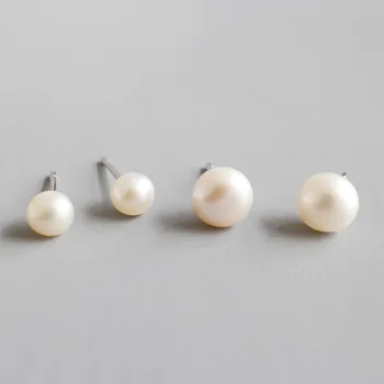 925 sterling silver kõrvarõngad naistele pendientes mujer, minimalistlik looduslikku magevee pärl earings mood ehteid