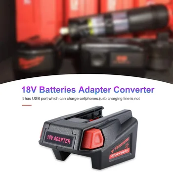 Aku Adapter Converter with USB-Port Maksustamise Milwaukee M18 18V Li-ion Aku Milwaukee V18 48-11-1830 Aku