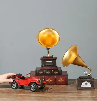 Ameerika Retro Phonograph Petrooleumi Lamp Vaik Kaunistused Loominguline Kodus Autotööstuses Tuul Elutoas Kapp Teenetemärgid