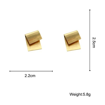 AMORCOME 2021 Fashion korea Minimalistlik Metallist Kõrvarõngad Naistele Kuldne Geomeetriline Avaldus Kõrvarõngad Ehted Kingitus