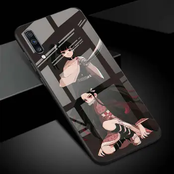 Anime Demon Slayer Karastatud Klaasist Telefoni Puhul Samsungi Galaxy A51 A71 5G A50 A70 A31 A10 A21s A91 Must Kate Coque Fundas