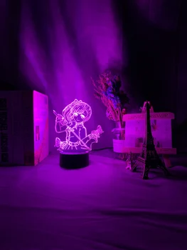 Anime Demon Slayer Tsuyuri Kanawo Joonis Led Night Light Tüdrukute Tuba Decor Nightlight Kimetsu No Yaiba Kingitus Tabel 3d-Lamp