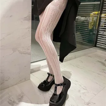 Asümmeetria Pits Silma Sukad Naistele Läbipaistev Nailon Sukkpüksid Sukkpüksid Collant Femme Ruuduline Õõnes Parempidises Koes Kleit