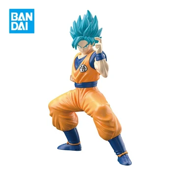 BANDAI Dragon Ball Son Goku Sinised Juuksed Tegevus Joonis Super Saiyan Assamblee Mudeli Kogumine PVC Mudel Mänguasi Anime, Joonis Mänguasjad
