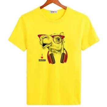 BGtomato Armastus muusika tshirt Lahe loom trükkimine t-särk meeste mood camel streetwear hip-hop t-särk, gooti ülepaisutatud t-särk