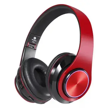 Bluetooth-Kõrvaklapid Portable Folding Peakomplekt Mp3 Mängija koos Mikrofoniga LED Värvilised Tuled Traadita Kõrvaklappide