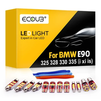 BMW E90 Sõiduki LED Salongi Valgus 325i 325xi 328i 328xi 330i 330xi 335i 335xi Canbus Kaart Dome Ukse Lugemise Pagasiruumi Lamp Komplekt