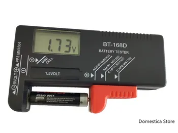 BT168D Digitaalse Patarei Tester LCD BT-168D Checker Patareid 11x4x2.4 cm Aku Pinge Kontrollimiseks Tester Raku Arvesti