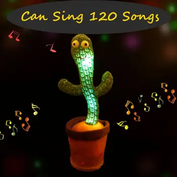 Cactus Palus Plushie Armas Kawaii Pehme Taimed Tantsimine Laulmine Inglise Laulud Kiik Vastus Lugeda Valgustus Beebi Haridus-Lapsed Mänguasjad