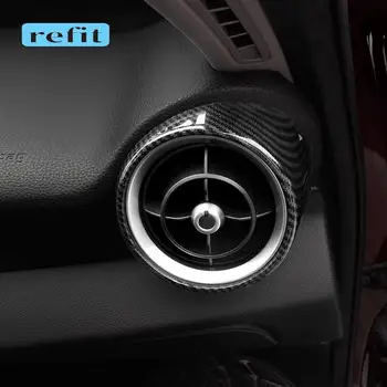 Carbon fiber front air outlet barrel tagumine õhu väljalaskeava dekoratiivne kate Alfa Romeo Giulia Auto Interjööri muutmine