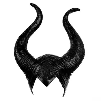 Cosplay Maleficent Kiiver Halloween Witch Sarved Mütsi Pea kandma Maski Peakatted Kiiver Pool Must Kuninganna