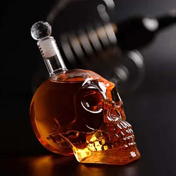 Crystal Skull Pea Klaas Komplekti Shot Viskit Veini Crystal 1000ml Pudel oodake, karahvin Läbipaistva Klaasi Veini Joomine Koos ühise Põllumajanduspoliitika