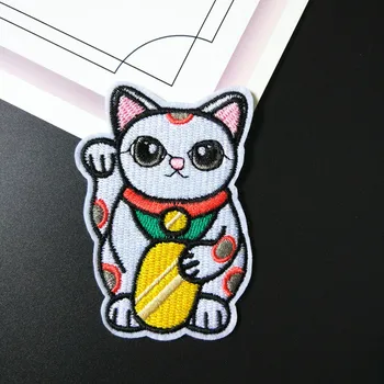 Custom Hulgimüügi Uus Arvuti Tikandid Plaaster Jaapani Stiilis Õnnelik Kass Lõhe Tikandid Sõle Riie Kleebis