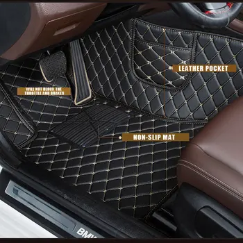 Custom nahk Auto Põranda Matid MERCEDES BENZ A45 AMG 2013-2016 2017 2018 2019 suu Padjad veekindel auto tarvikud