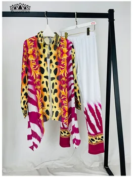 Dashiki Aafrika 3-osaline Chiffon Top ja Vest püksid Uus Mood Sobiks Super-Aafrika Lady(BWTZ#)