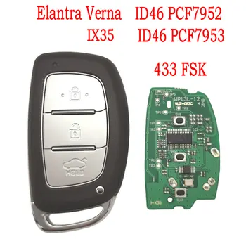 Datong Maailma Auto Serveri Võti Hyundai IX35 ID46 PCF7953 Verna Elantra ID46 PCF7952 433FSK Asendada Smart Control Võtmeta Sisenemine
