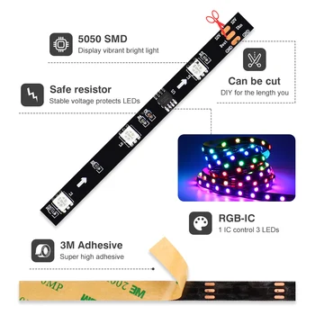 DC 12V Wifi Adresseeritavad WS2811 Smart Pixel Led Strip Light Kit Magic Kodus Wifi hääljuhtimine 5M 10M 15M 20M 5050 RGB IC-Led-Lindid