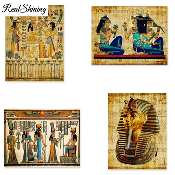 Diamond Tikandid,Retro Egiptuse Kuningas Ttü Kuninganna 5D,Täis Ruut/ring diamond maali DIY,Rhinestone,Mosaiik-või ristpistes FS4926