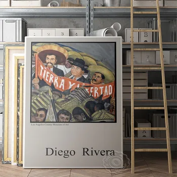 Diego Rivera Muuseum Näituse Plakat, Kaasaegne Rivera Sotsiaalne Realism Lõuendile Maali, Vintage Mehhiko Kunst Seina Pilt Home Decor
