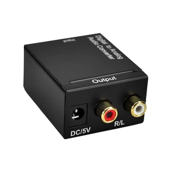 Digitaalne Optiline CoaxCoaxialToslink, et Analoog RCA L/R Audio ConverterAdapter Konverteri Adapter Võimendi