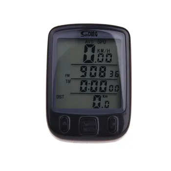 Digitaalne Spidomeeter Läbisõidumõõdik LCD Veekindel Bike Jalgratta rattakompuuter Kiirus traadiga jalgratta spidomeeter Helendav kood tabel