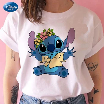 Disney Lilo & Stitch Harajuku T-Särk Naiste Ulzzang Graafiline Tüdrukute T-särk Vabaaja Hip-Hop Harajuku Tshirt Mood Tee Emane