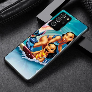Disney Lilo & Stitch Põrutuskindel Kate Samsung Galaxy S20 S21 FE Ultra Lite S10 5G S10E S8 S9 Plus Black Telefoni Puhul