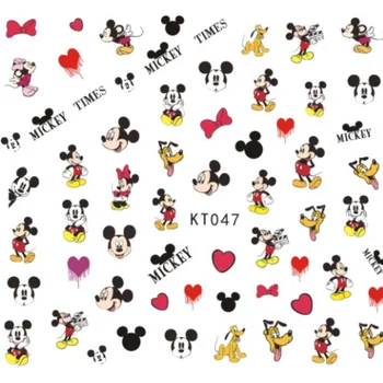 Disney Mickey & Minnie Laste Multikas Küünte Kleebised 3D Armas Kass Ilus Tüdruk Mänguasjad Teenetemärgi Kleebised Kingitus Pool DIY Kunst