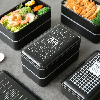 Double-Layer Lunch Box Kaasaskantav Bento box BPA-Vaba Toidu Mahuti Hoiustamise Lusikad Kupeed Lekkekindlad Microwavable