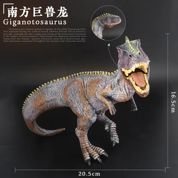 Eelajalooline Jurassic Dinosaurused Maailma Giganotosaurus Suur Suurus Loomade Mudeli rakendamine Arvandmed PVC Kvaliteetne Mänguasi Lastele Kingitus