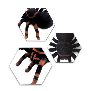 Elektroonilise Lemmiklooma puldiga Simulatsiooni Spider Silmade Sära Must Spider Halloween RC Mänguasi Keeruline Jant Hirmutav Mänguasi Lastele Kingitus